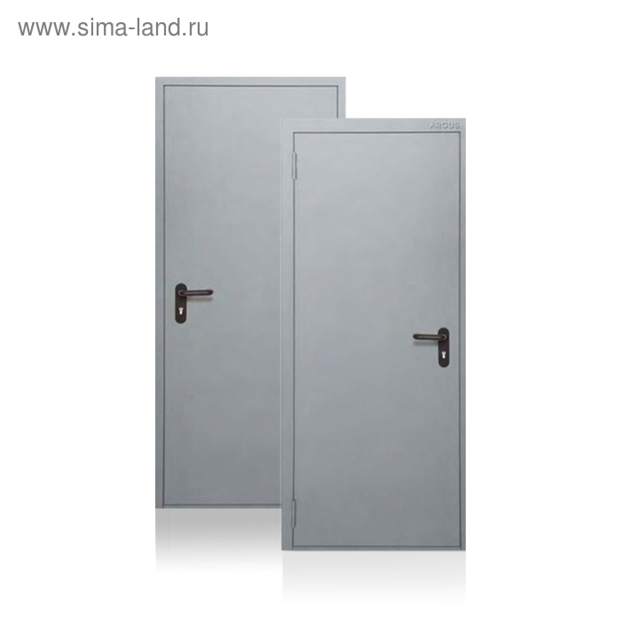 Входная дверь противопожарная ARGUS EI60, глухая, 870×2050 мм, левая, цвет шагрень серая - Фото 1