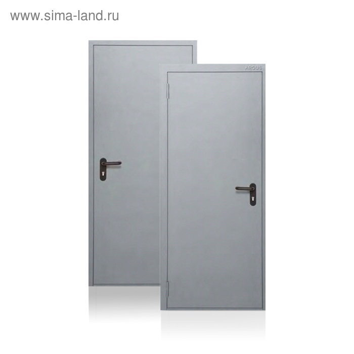 Входная дверь противопожарная ARGUS EI60, глухая, 970×2050 мм, левая, цвет шагрень серая - Фото 1