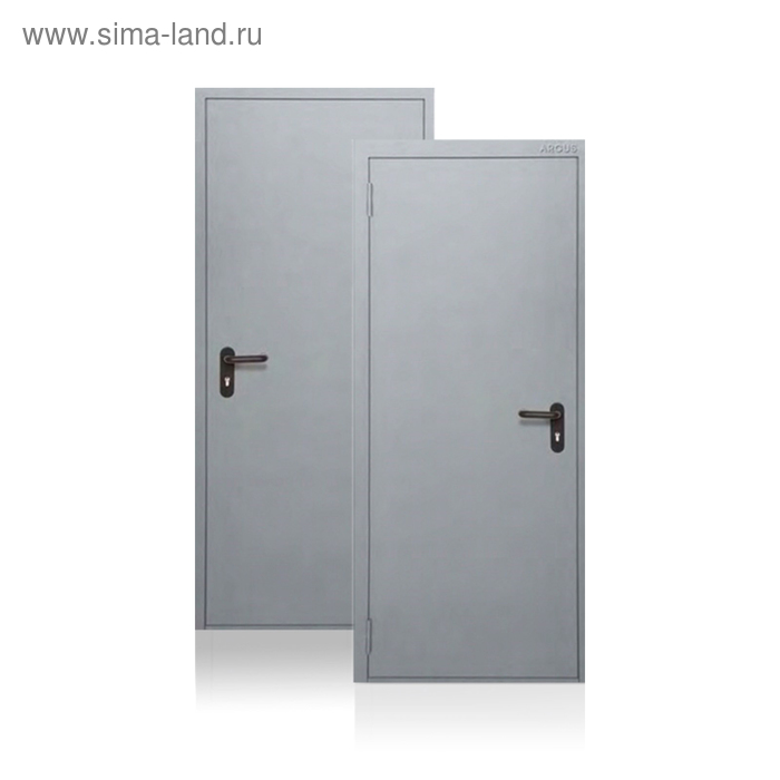 Входная дверь противопожарная ARGUS EI60, глухая, 970×2050 мм, правая, цвет шагрень серая - Фото 1