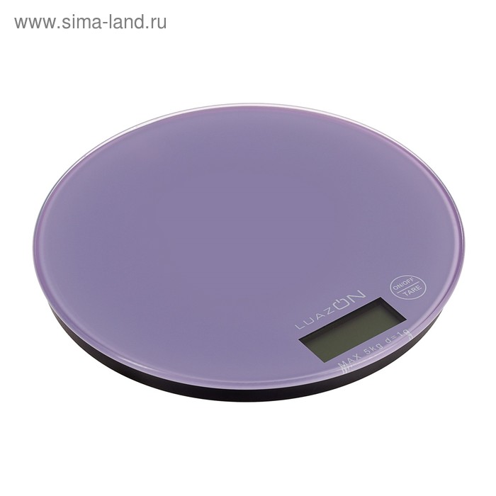 Весы кухонные Luazon LVK-506, электронные, до 5 кг, фиолетовые - Фото 1