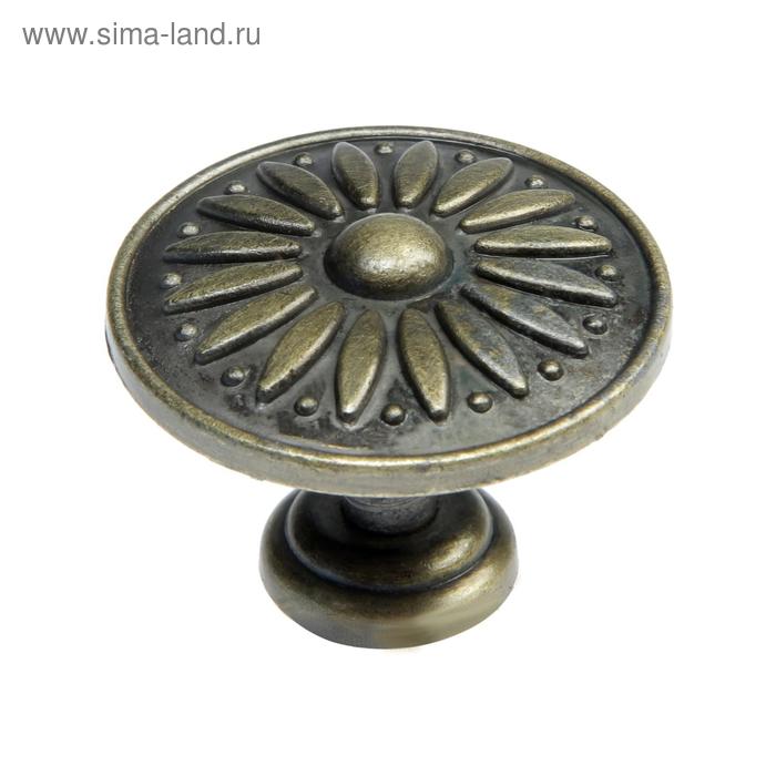 Ручка кнопка ТУНДРА РК203, цвет бронза - Фото 1