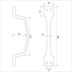 Ручка-скоба дверная, белая - Фото 5