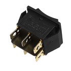 Кнопка - выключатель, трехпозиционный, 250 Вт, 15 А, 6 с, черный с нейтралью - Фото 2