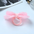 Бант для волос на резинке бант «Умница», полоска, розовый - Фото 3