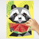 Аппликация полигональная для детей «Енотик», набор для творчества - Фото 6