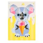 Аппликация полигональная для детей «Коала», набор для творчества - фото 25429262