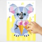 Аппликация полигональная для детей «Коала», набор для творчества - фото 25429266