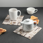 Набор подставок под горячее 18×19 см "Париж, я тебя люблю", 2 шт, лён - Фото 3