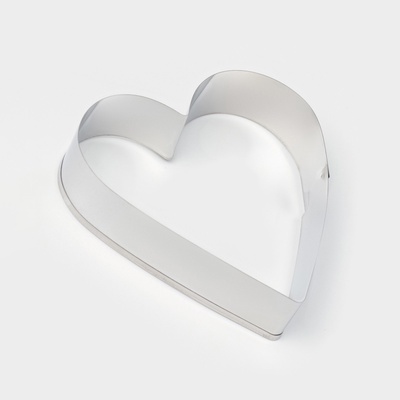 Формы для печенья Доляна «Сердечко», набор 5 шт., 7.5×7.4 см, металл, серебристые