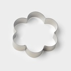 Формы для печенья Доляна «Ромашка», набор 5 шт., 7.8×7.8 см, металл, серебристые - Фото 3