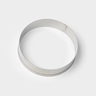 Формы для печенья Доляна «Круг», набор 5 шт.: 4 см, 4.5 см, 5.5 см, 6 см, 7 см, металл, серебристые - Фото 3