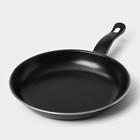 Набор сковородок «Жаклин», набор 3 шт.: 20/25/30×4 см, антипригарное покрытие, углеродистая сталь, чёрные - Фото 11