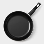 Набор сковородок «Жаклин», набор 3 шт.: 20/25/30×4 см, антипригарное покрытие, углеродистая сталь, чёрные - Фото 12