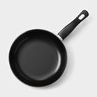 Набор сковородок «Жаклин», набор 3 шт.: 20/25/30×4 см, антипригарное покрытие, углеродистая сталь, чёрные - Фото 7