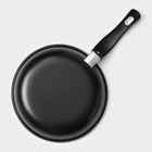 Набор сковородок «Жаклин», набор 3 шт.: 20/25/30×4 см, антипригарное покрытие, углеродистая сталь, чёрные - Фото 9