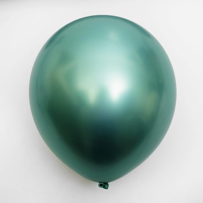 Шар латексный 12" «Хром», металл, набор 4 шт., цвет зелёный
