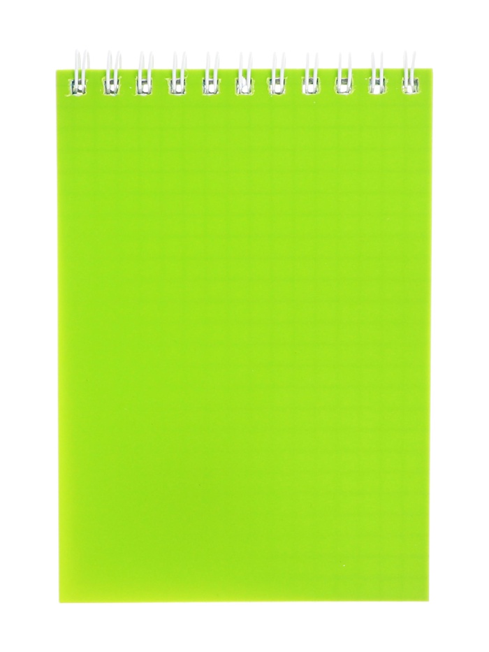 Блокнот А6, 80 листов в клетку на гребне «Зелёный. Неон», пластиковая обложка - Фото 1