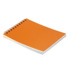 Блокнот А6, 80 листов в клетку на гребне "Оранжевый. Неон", пластиковая обложка, блок офсет - Фото 2