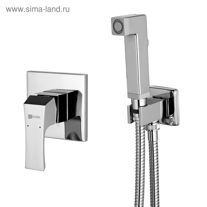 Смеситель для биде Lemark LM4519C, однорычажный, настенный, лейка, цвет хром - Фото 1
