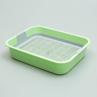 Туалет «Мур-мяу» для кошек, с сеткой, 33×25×7 см, зелёный - Фото 2