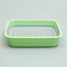 Туалет «Мур-мяу» для кошек, с сеткой, 33×25×7 см, зелёный - Фото 3