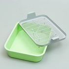 Туалет «Мур-мяу» для кошек, с сеткой, 33×25×7 см, зелёный - Фото 5