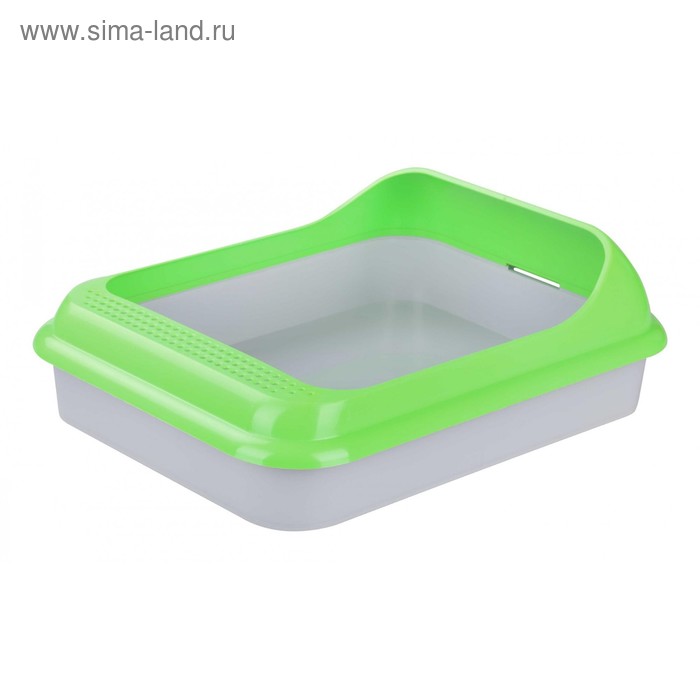 Туалет с рамкой "Барсик", 45,5 х 35,5 х 16 см, зеленый/серый - Фото 1