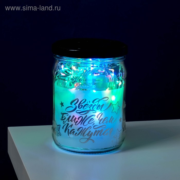 Светильник в банке «Звезды ближе», 9 × 12 см - Фото 1