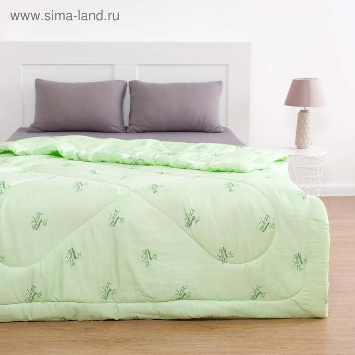 Одеяло Бамбук 140х205 см, полиэфирное волокно 200 гр/м, пэ 100% - Фото 1
