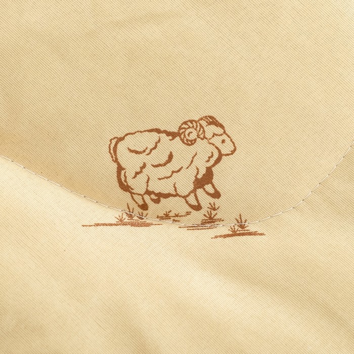 Одеяло Овечья шерсть 140x205 см, полиэфирное волокно 200 гр/м, пэ 100% - фото 1906970302