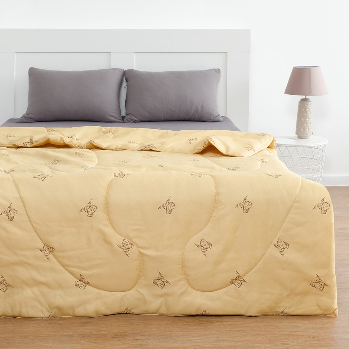 Одеяло Овечья шерсть 172x205 см, полиэфирное волокно 200 гр/м, пэ 100% - фото 1906970305