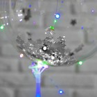 Шар полимерный 20" светящийся, со светодиодной лентой, фольга, звезды, цвет серебряный - Фото 3