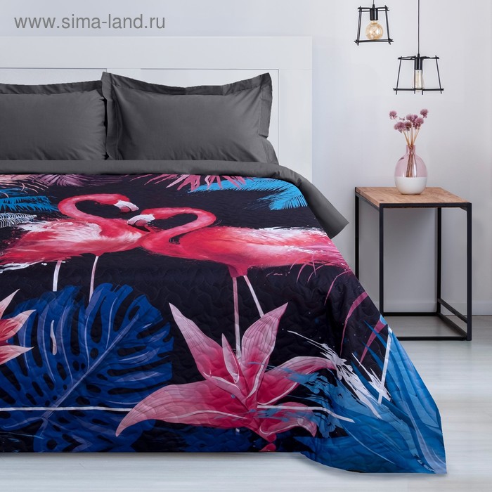 Покрывало "Этель" евро Фламинго, 200х220(+/-2) см, микрофибра - Фото 1