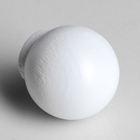 Ручка мебельная кнопка "Круглая", крашеная, цвет белый, d-35, L-35 мм - Фото 1