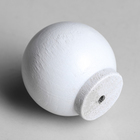 Ручка мебельная кнопка "Круглая", крашеная, цвет белый, d-35, L-35 мм - Фото 2