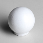 Ручка мебельная кнопка "Круглая", крашеная, цвет белый, d-35, L-35 мм - Фото 3