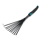 Грабли малые, веерные, пластинчатые, 9 зубцов, длина 40 см, эргономичная прорезиненная ручка, Greengo - Фото 7