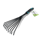 Грабли малые, веерные, пластинчатые, 9 зубцов, длина 40 см, эргономичная прорезиненная ручка, Greengo - Фото 9