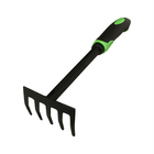 Грабли малые, прямые, 5 зубцов, длина 28.5 см, металл, эргономичная прорезиненная ручка, Greengo - Фото 10