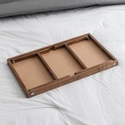 Столик для завтрака "Ренессанс", 50 х 30 см, массив ясеня, цвет темный орех - Фото 3