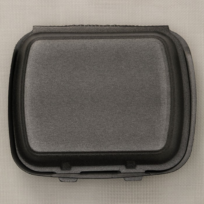 Ланч-бокс одноразовый, 24,7×20,6×3,5 см, 1 секция, цвет чёрный - фото 1911338415