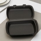 Ланч - бокс одноразовый, 24.7×20.6×3.5 см, 1 секция, полистирол, чёрный - Фото 3