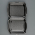 Ланч - бокс одноразовый, 24.7×20.6×3.5 см, 1 секция, полистирол, чёрный - Фото 4