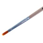Кисть нейлон № 2, плоская, деревянная ручка - Фото 2