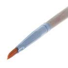 Кисть нейлон № 2, плоская, деревянная ручка - Фото 3