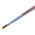 Кисть нейлон № 4, плоская, деревянная ручка - Фото 3