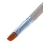 Кисть нейлон № 7, плоская, деревянная ручка - Фото 3