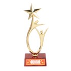 Кубок «Первый - значит лучший», наградная фигура, люди со звездой, пластик - фото 9504549