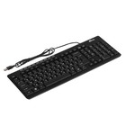 Клавиатура Ritmix RKB-155, проводная, мембранная, кабель 1.35 м, 102 кнопки, USB, чёрная - Фото 1