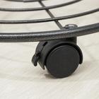 Подставка для цветов на колёсиках Доляна, 35×35×5,5 см, цвет серый - Фото 4